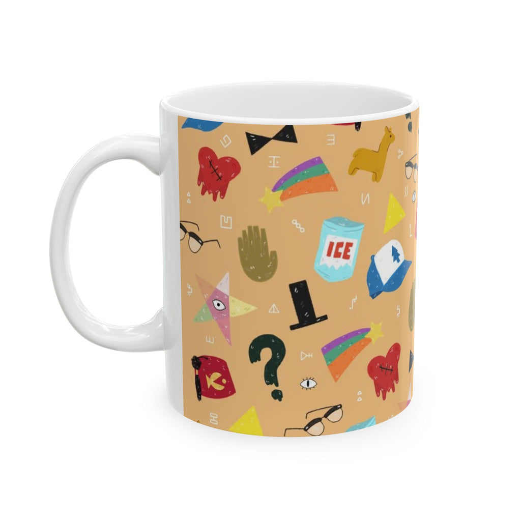 Gravity Falls Weird Aesthetic Icons mug | Patterned Ceramic Mug