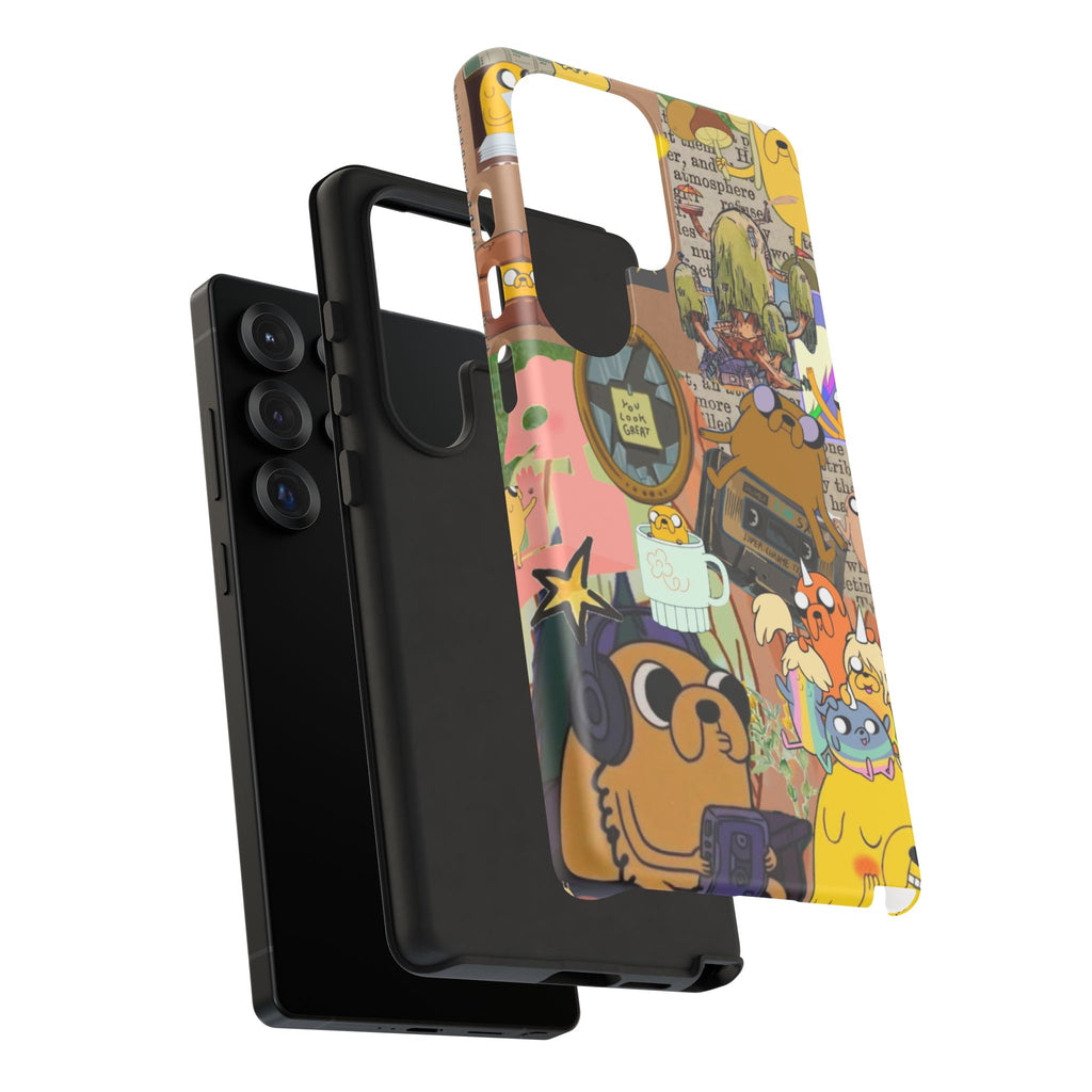 Adventure Time Jake the Dog Cartoon Collage Phone Case | Adventure Dog Character Pattern