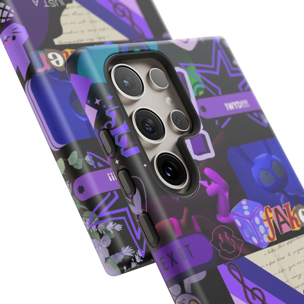 Jax The Amazing Digital Circus Purple Grunge Collage Phone Case | Tough Cases