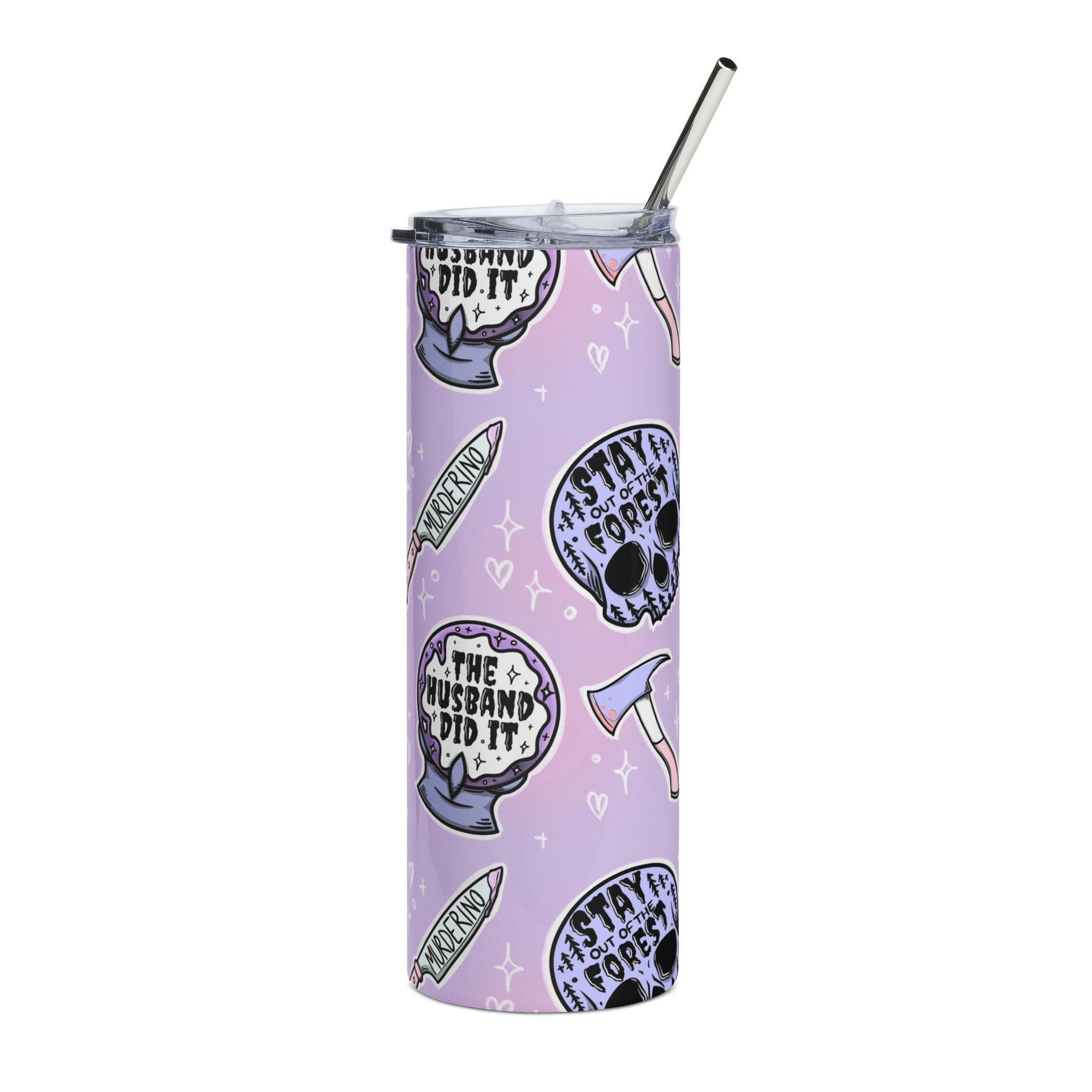 Stayin' Obsessed Skull Pattern Tumbler | 20oz Stainless Steel