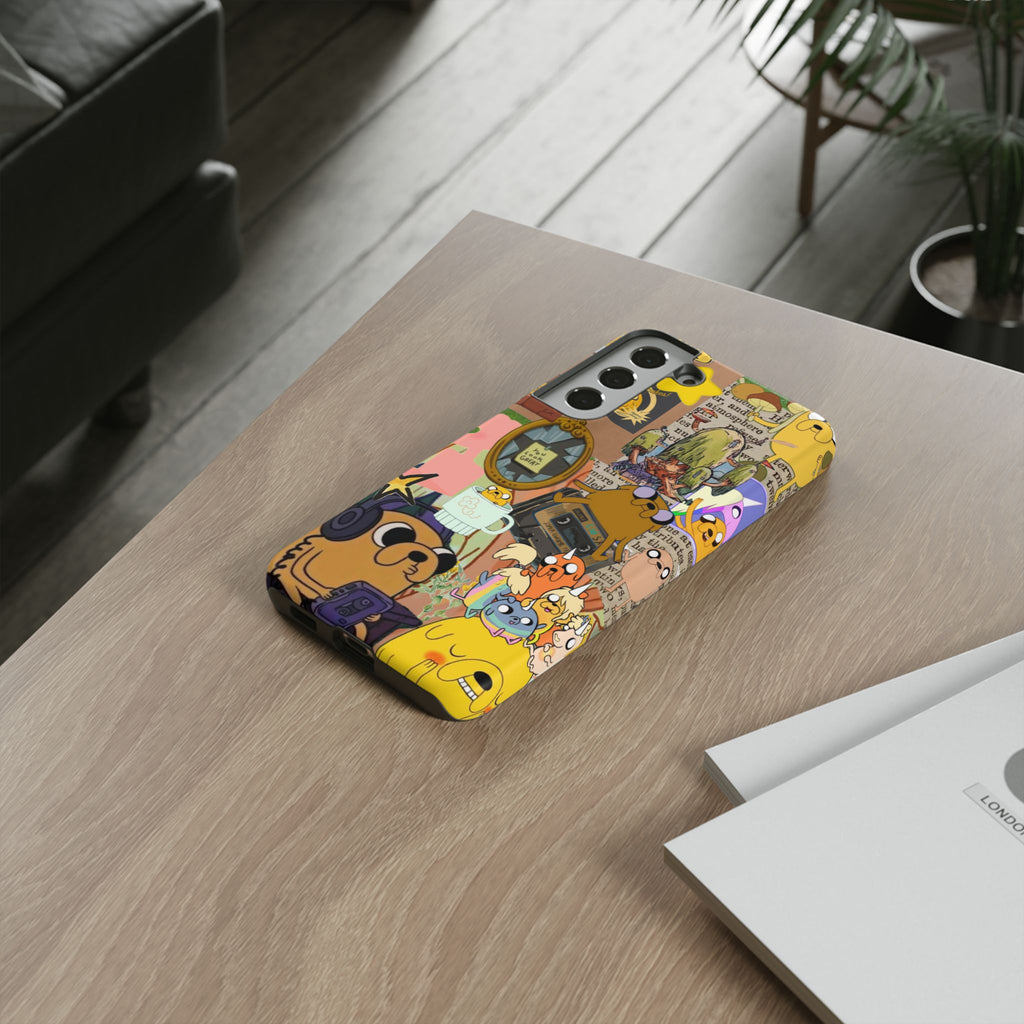 Adventure Time Jake the Dog Cartoon Collage Phone Case | Adventure Dog Character Pattern