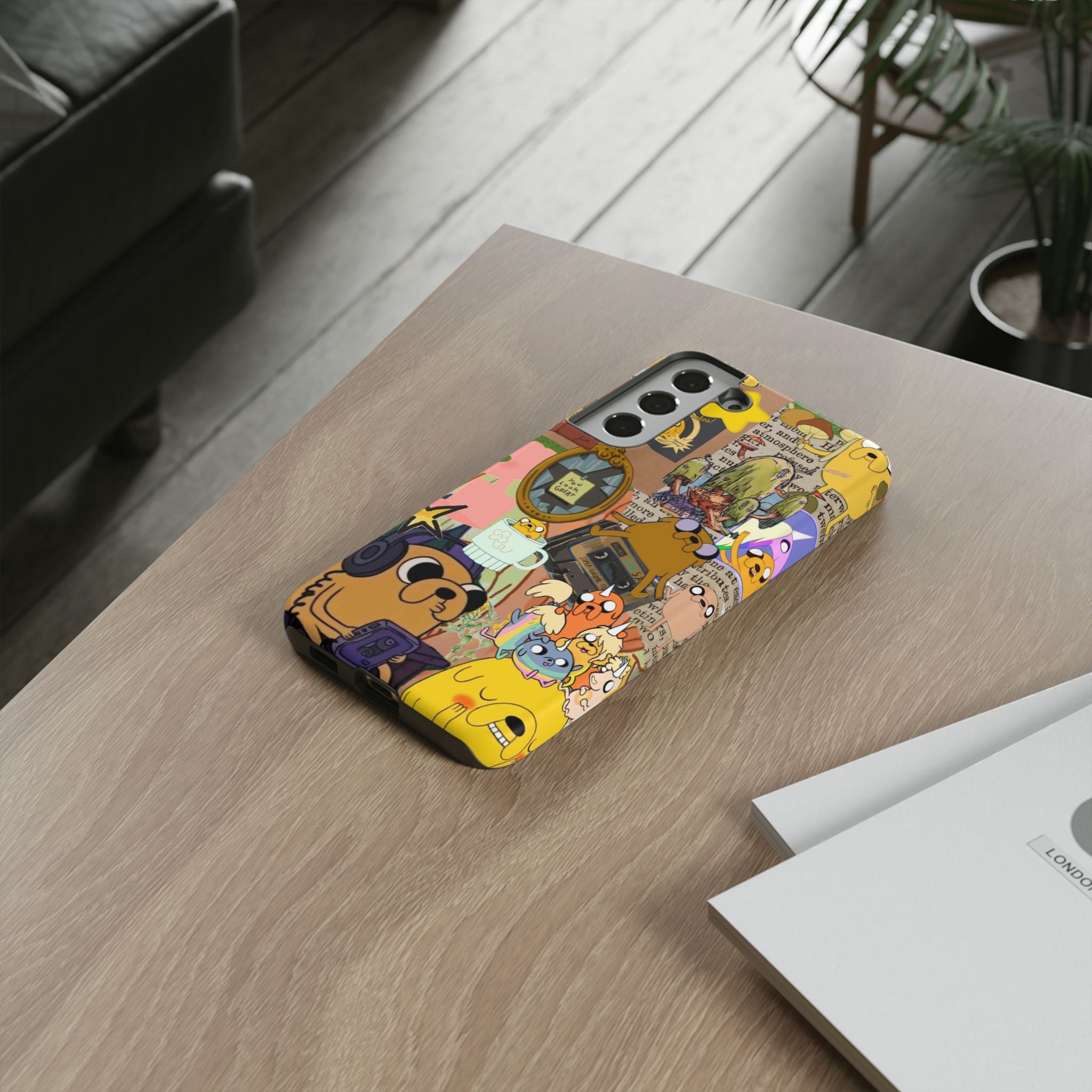 Adventure Time Jake the Dog Cartoon Collage Phone Case | Adventure Dog Character Pattern