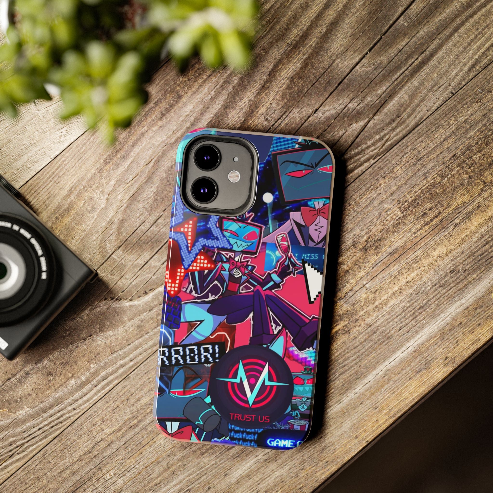 Hazbin Hotel Vox Cyberpunk Glitch Characters Phone Case | Tough Phone Cases