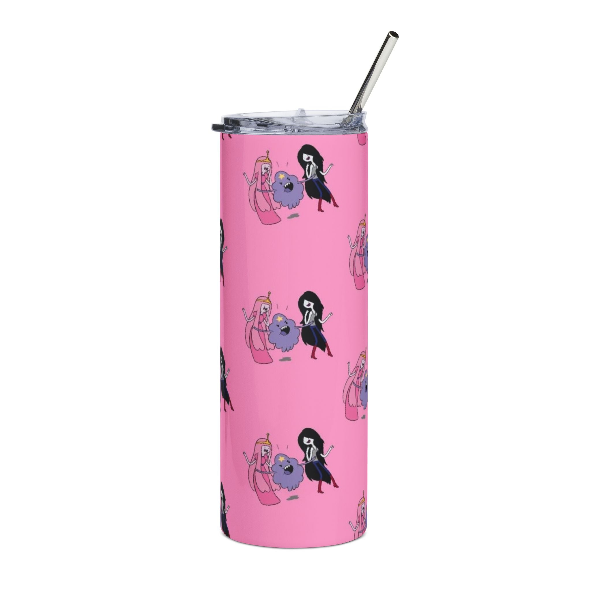 Adventure Time Marceline and Bubblegum Cute Cartoon Girls Pattern Tumbler | 20oz Stainless Steel