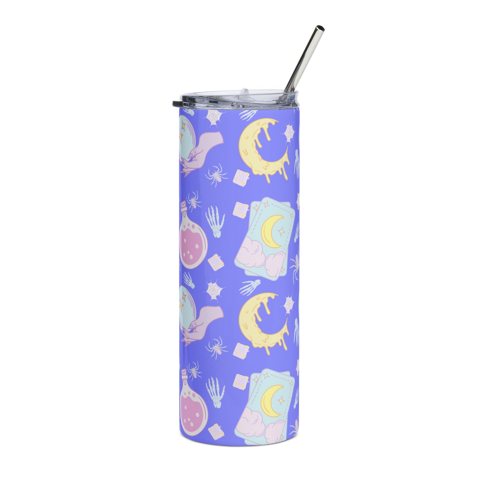 Witch Bitch Pastel Aesthetic Moon Magic Pattern Tumbler | 20oz Stainless Steel Travel Cup