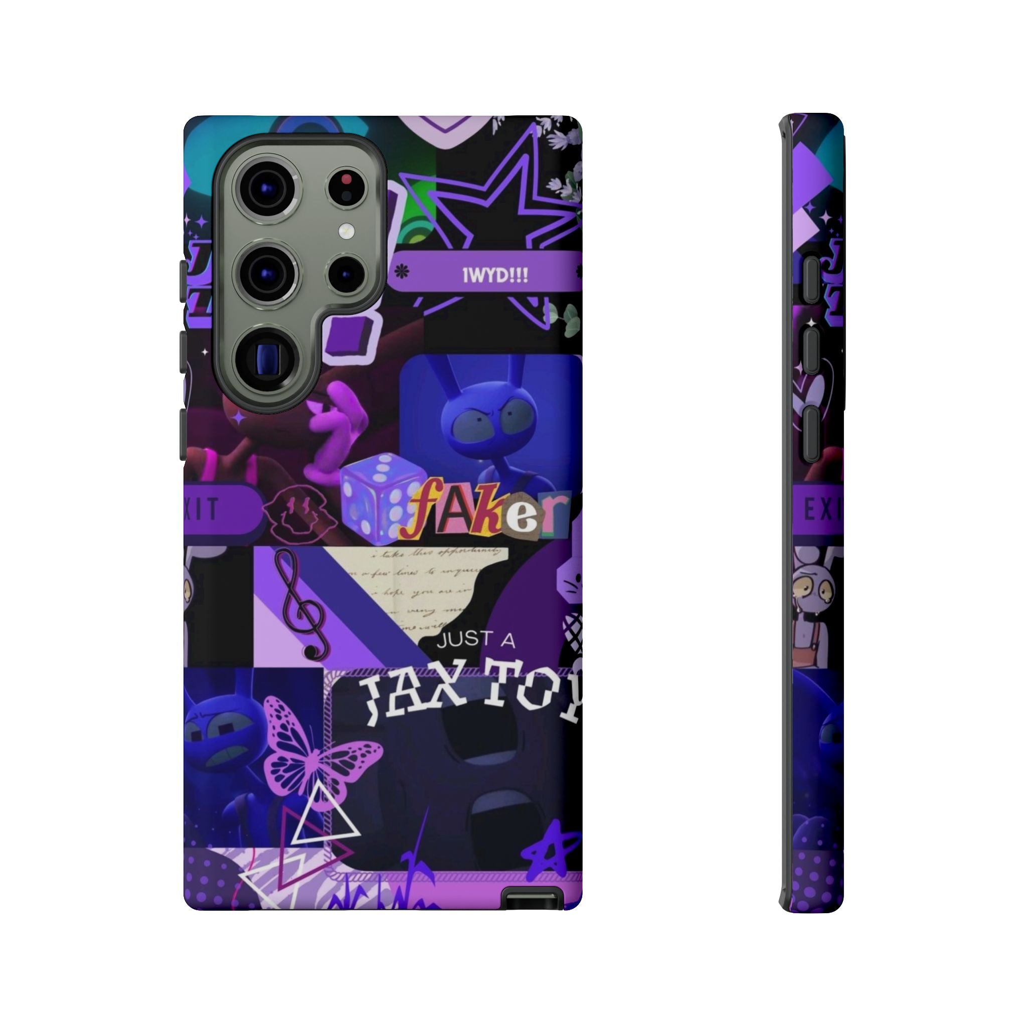 Jax The Amazing Digital Circus Purple Grunge Collage Phone Case | Tough Cases