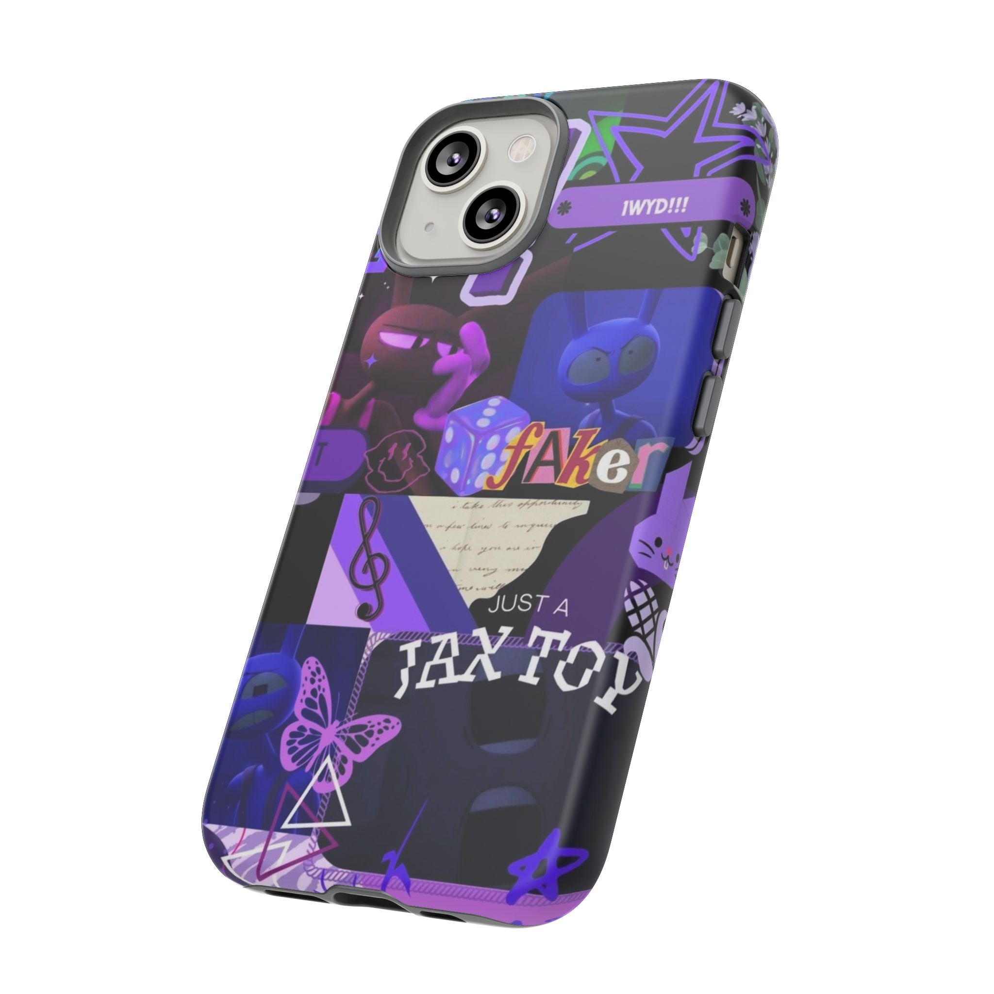 Jax The Amazing Digital Circus Purple Grunge Collage Phone Case | Tough Cases