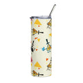 Gravity Falls Bill Cipher Weird Triangle Characters Stainless Steel Tumbler | 20oz Patterned Travel Cup
