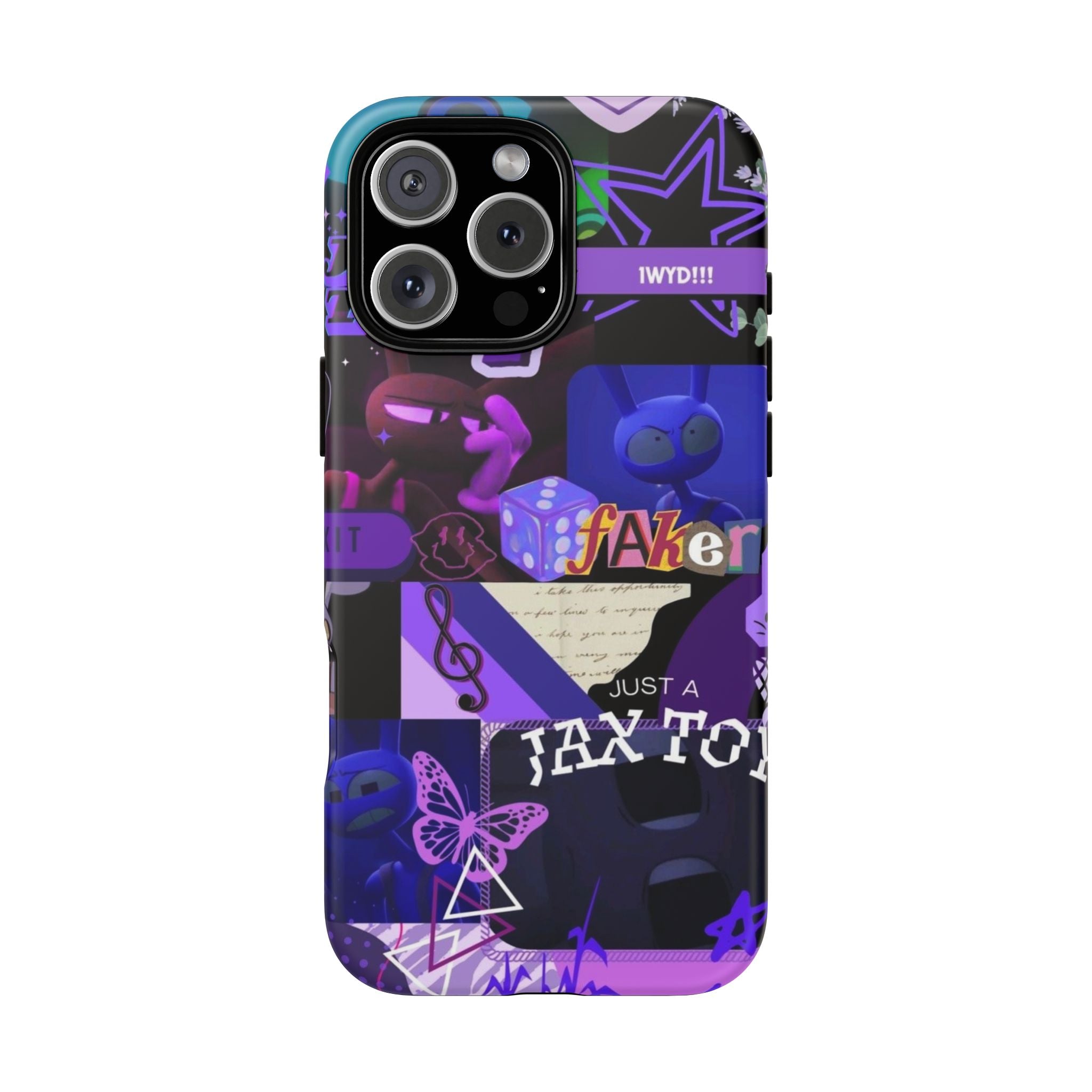Jax The Amazing Digital Circus Purple Grunge Collage Phone Case | Tough Cases