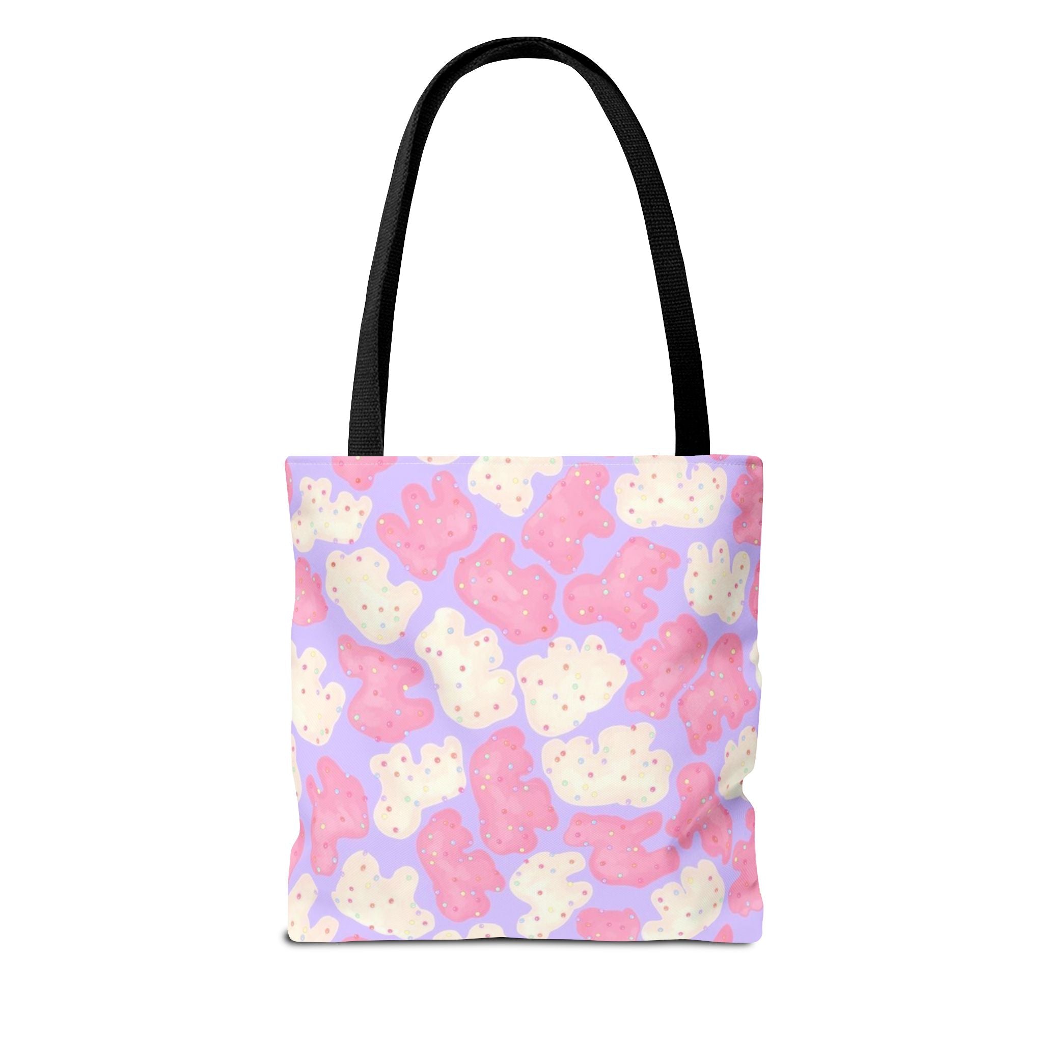 Pastel Animal Crackers Kawaii Bear Pattern Tote Bag | Candy Cute All-Over Print