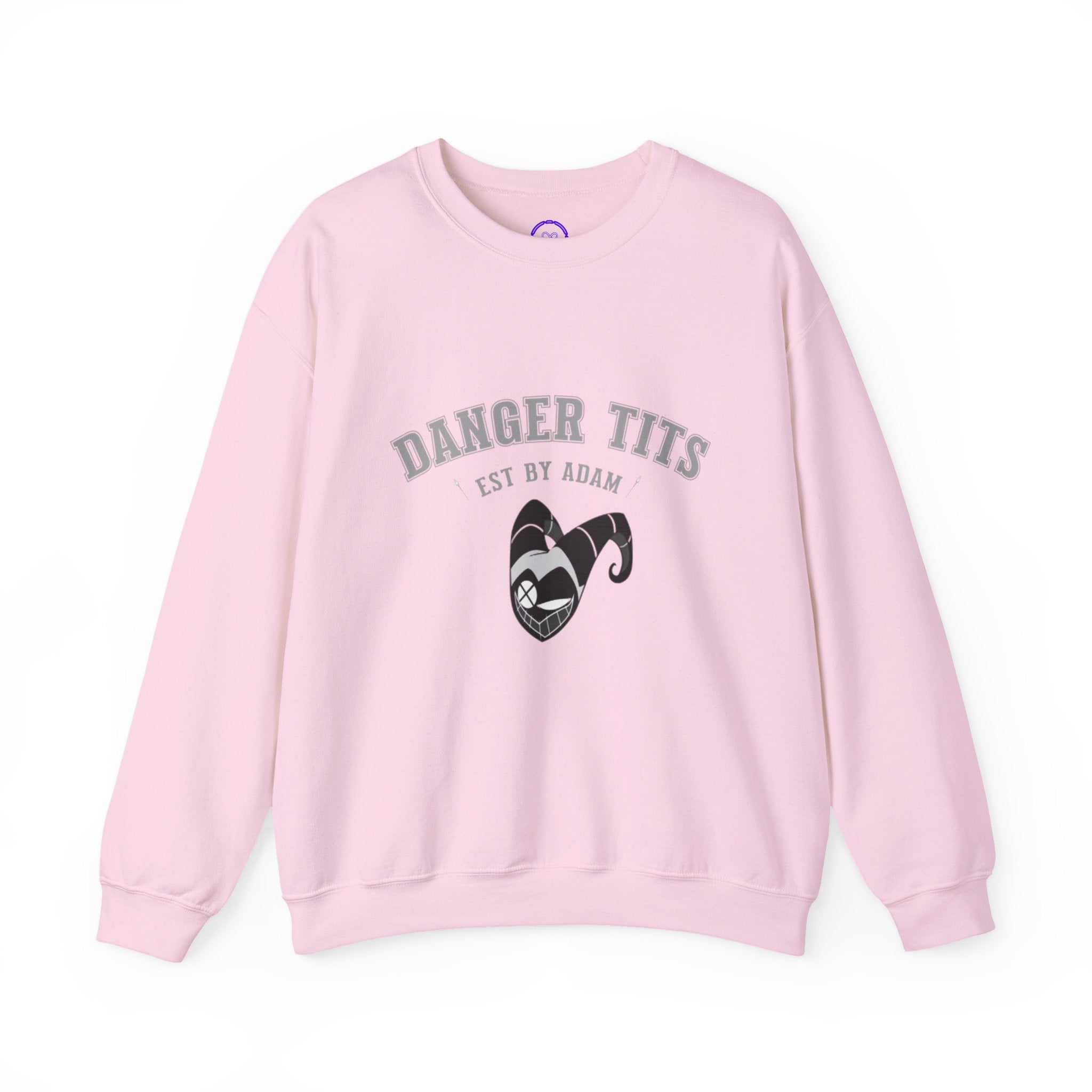 Hazbin Hotel LUTE varsity lettering with jester mask Sweatshirt | musician lute humor