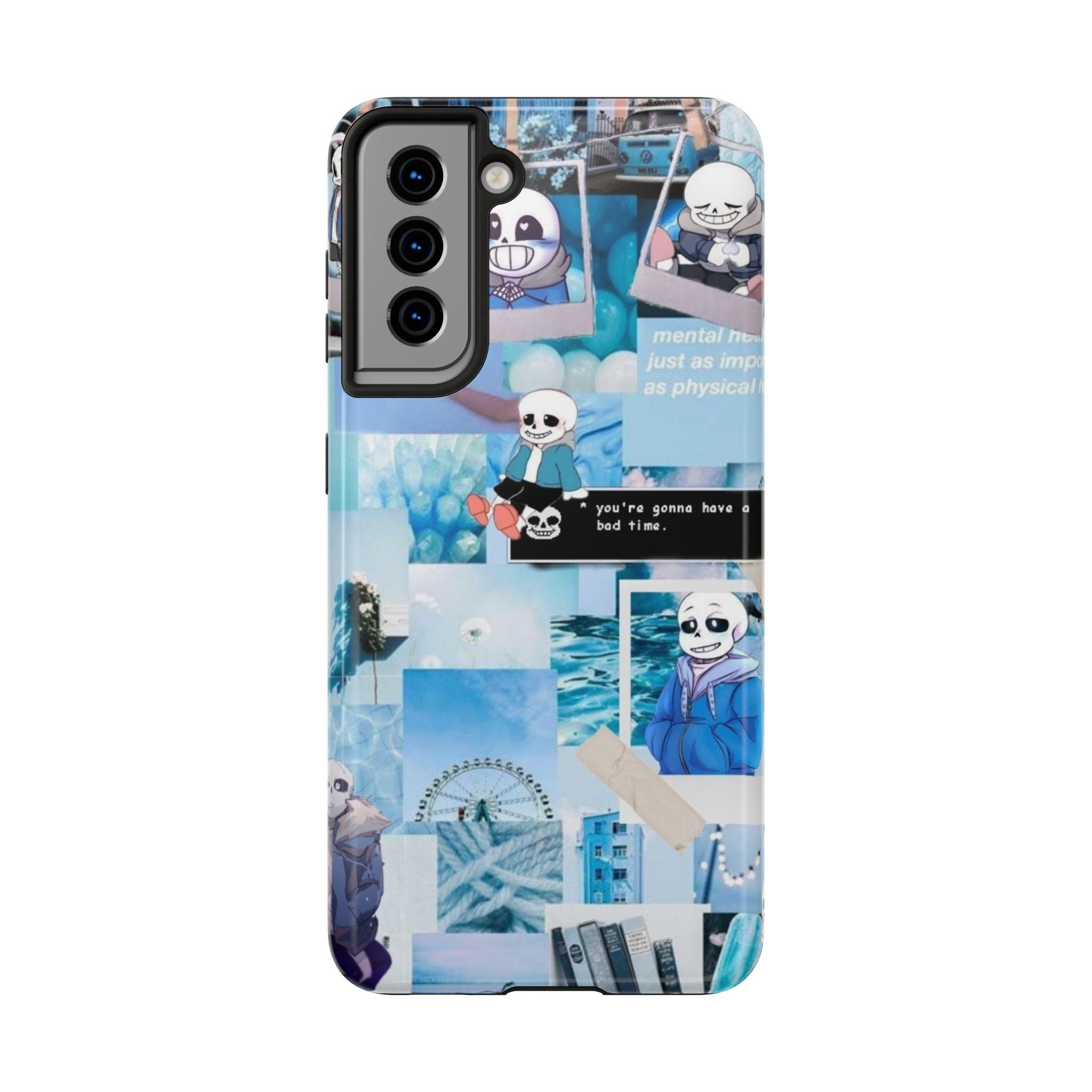 Undertale Sans Character Collage Tough Phone Case | Blue Aesthetic, Undertale-inspired