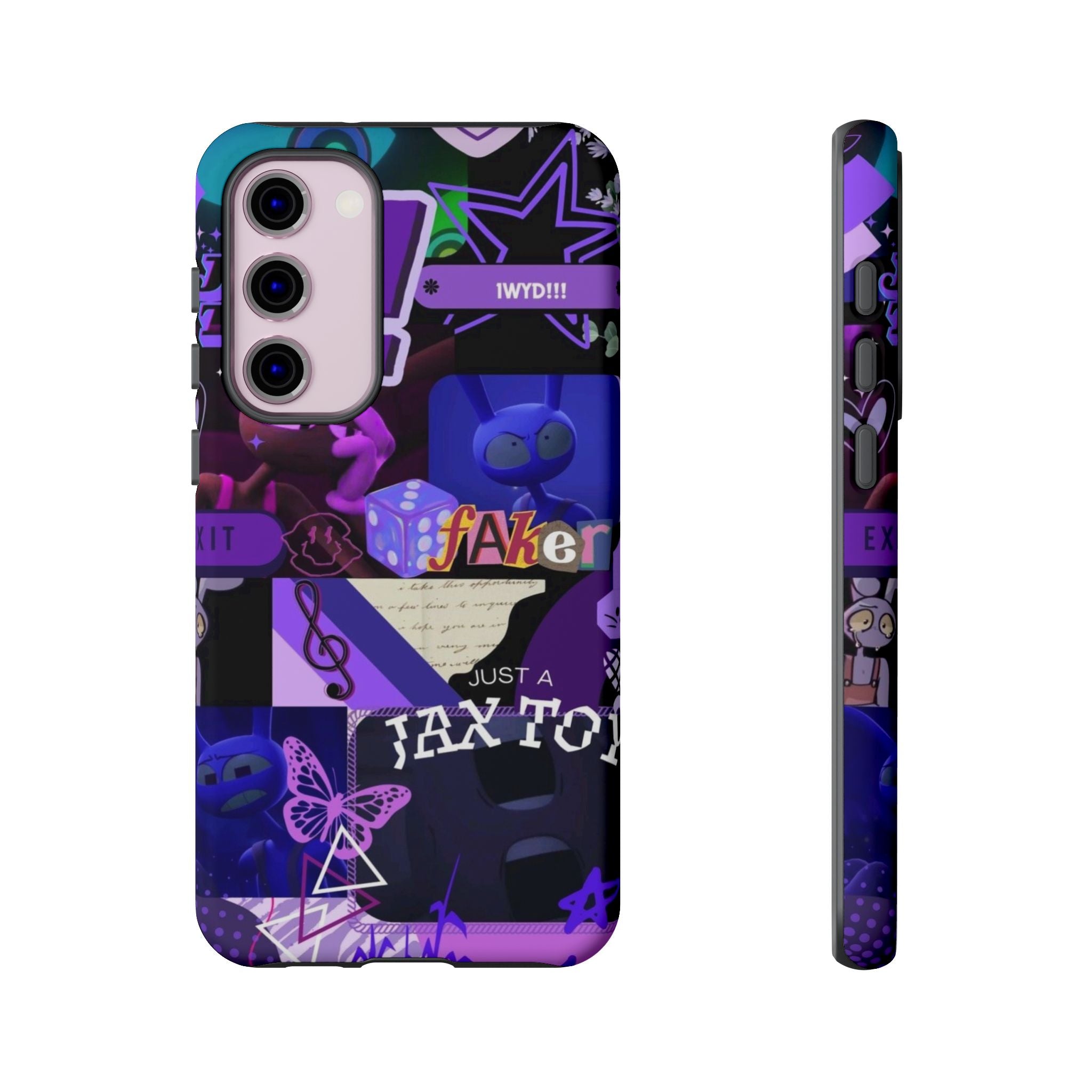 Jax The Amazing Digital Circus Purple Grunge Collage Phone Case | Tough Cases