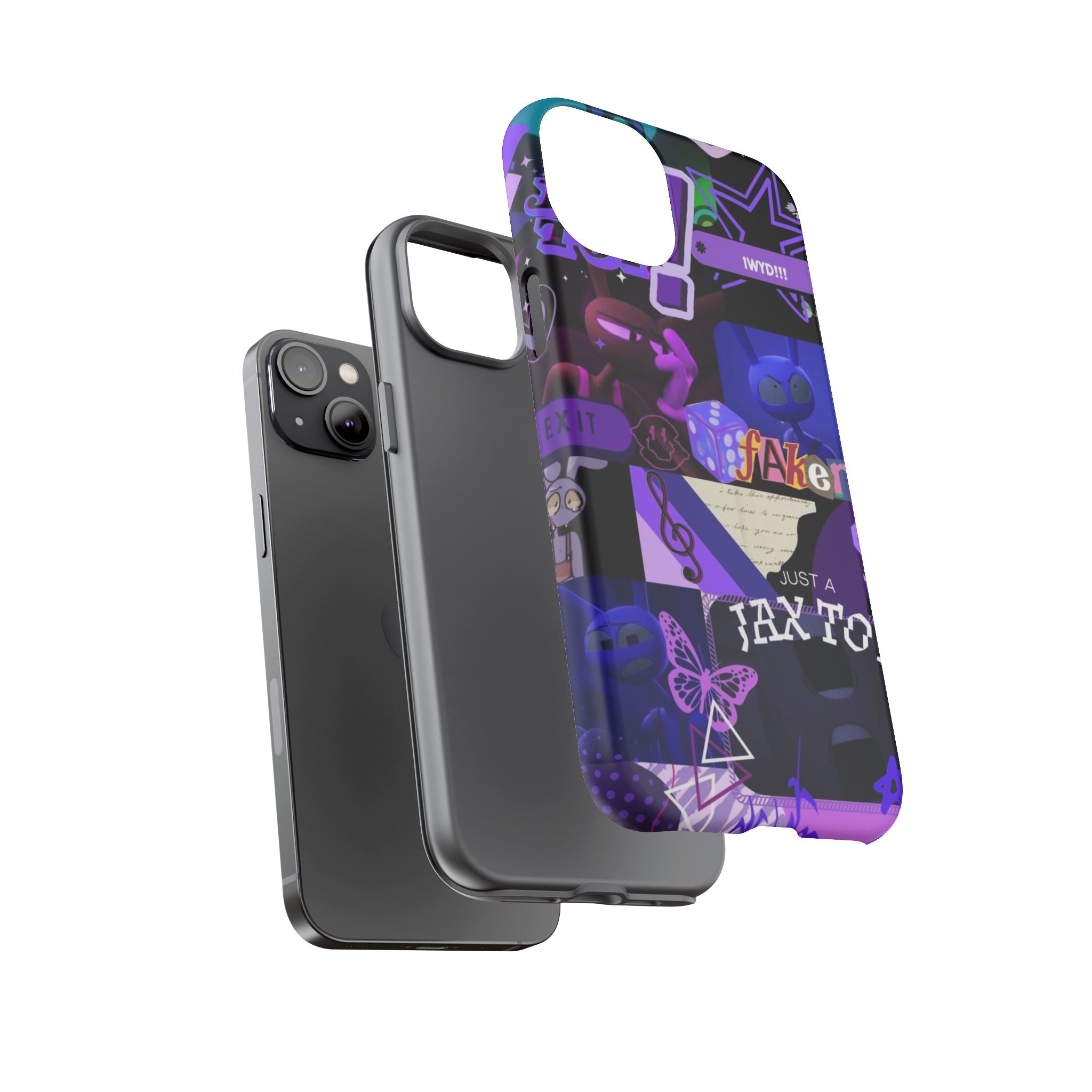 Jax The Amazing Digital Circus Purple Grunge Collage Phone Case | Tough Cases