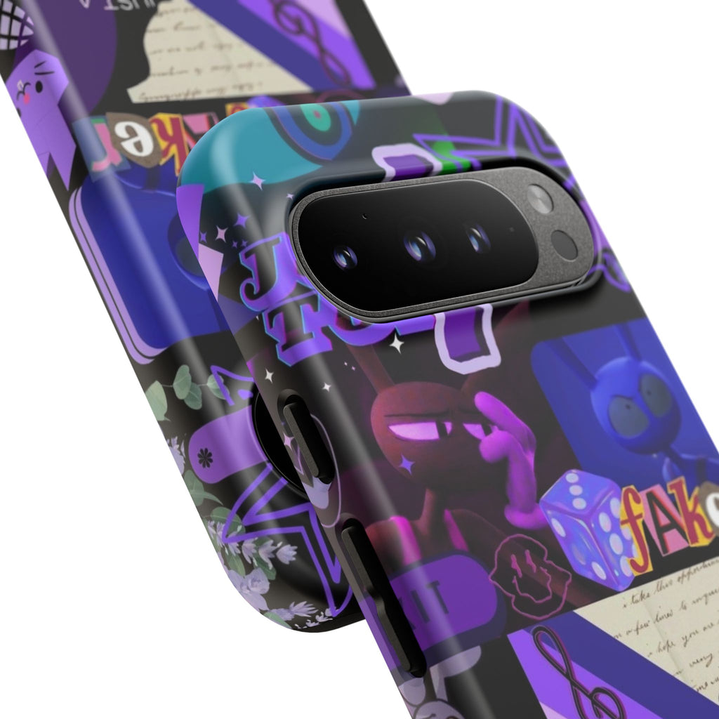 Jax The Amazing Digital Circus Purple Grunge Collage Phone Case | Tough Cases