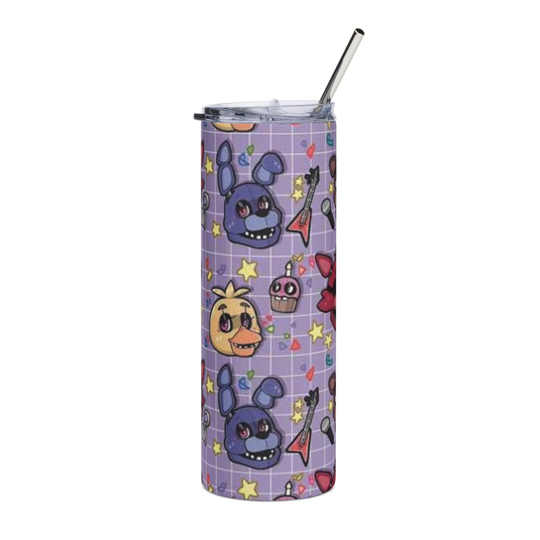 FNAF Five Nights at Freddys 5NAF Character Pattern Tumbler | 20oz Stainless Steel Travel Cup