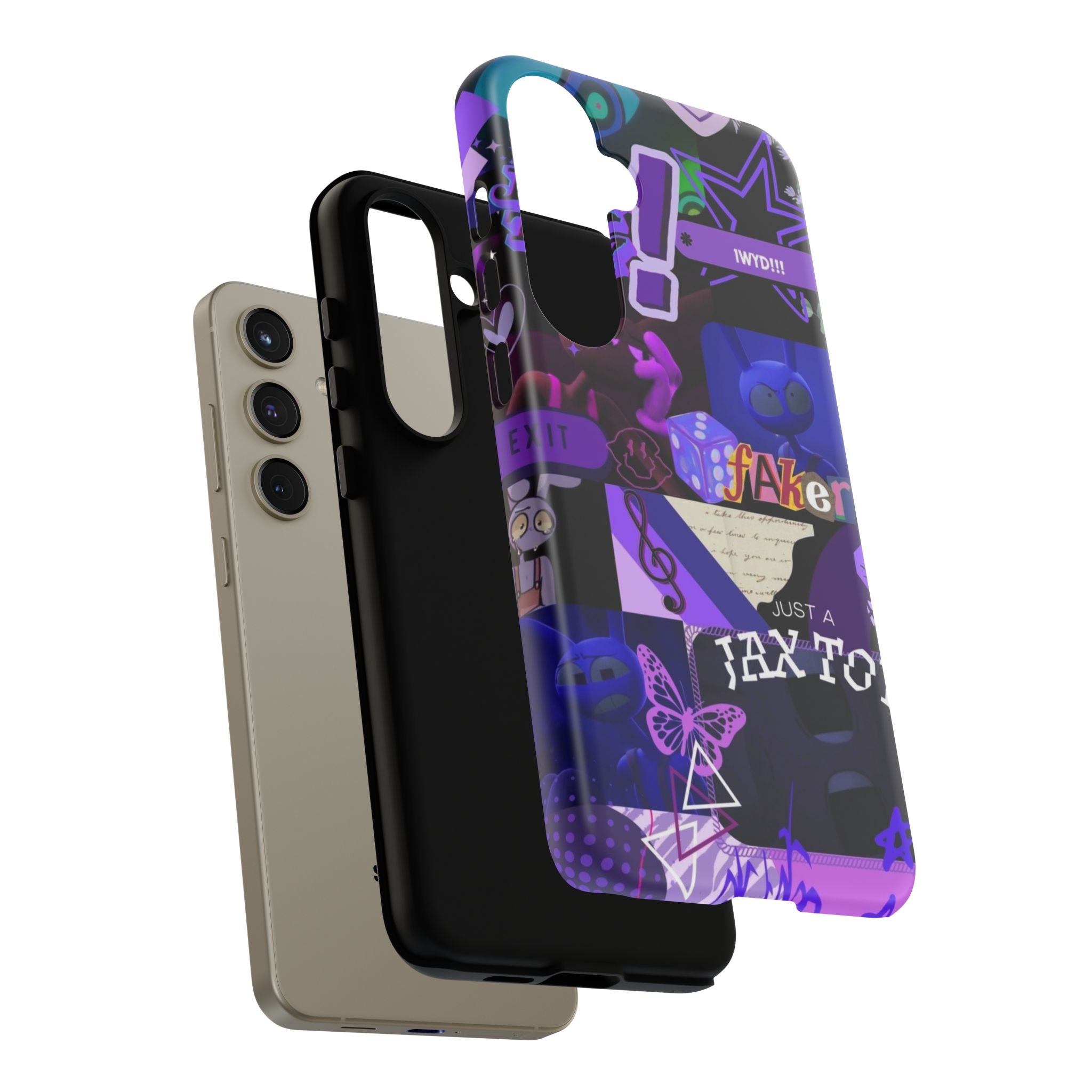 Jax The Amazing Digital Circus Purple Grunge Collage Phone Case | Tough Cases