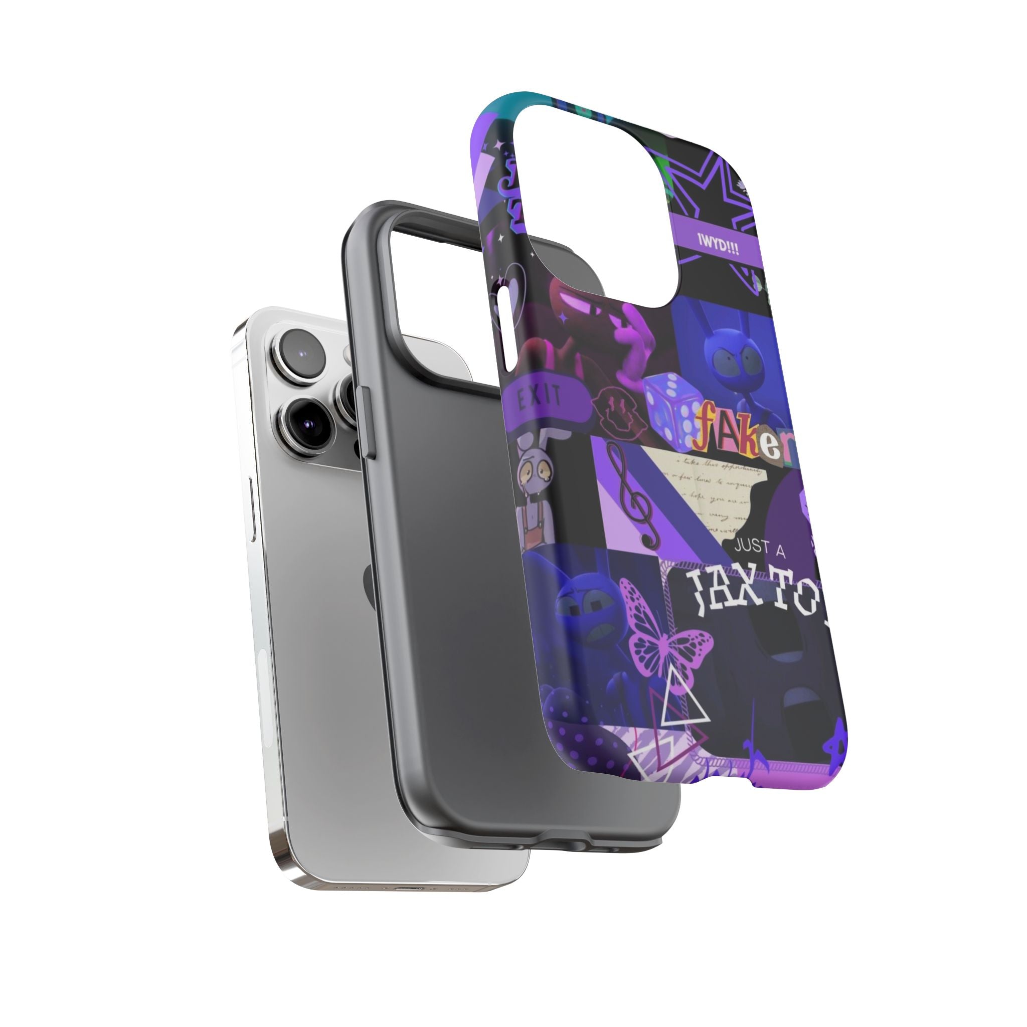 Jax The Amazing Digital Circus Purple Grunge Collage Phone Case | Tough Cases