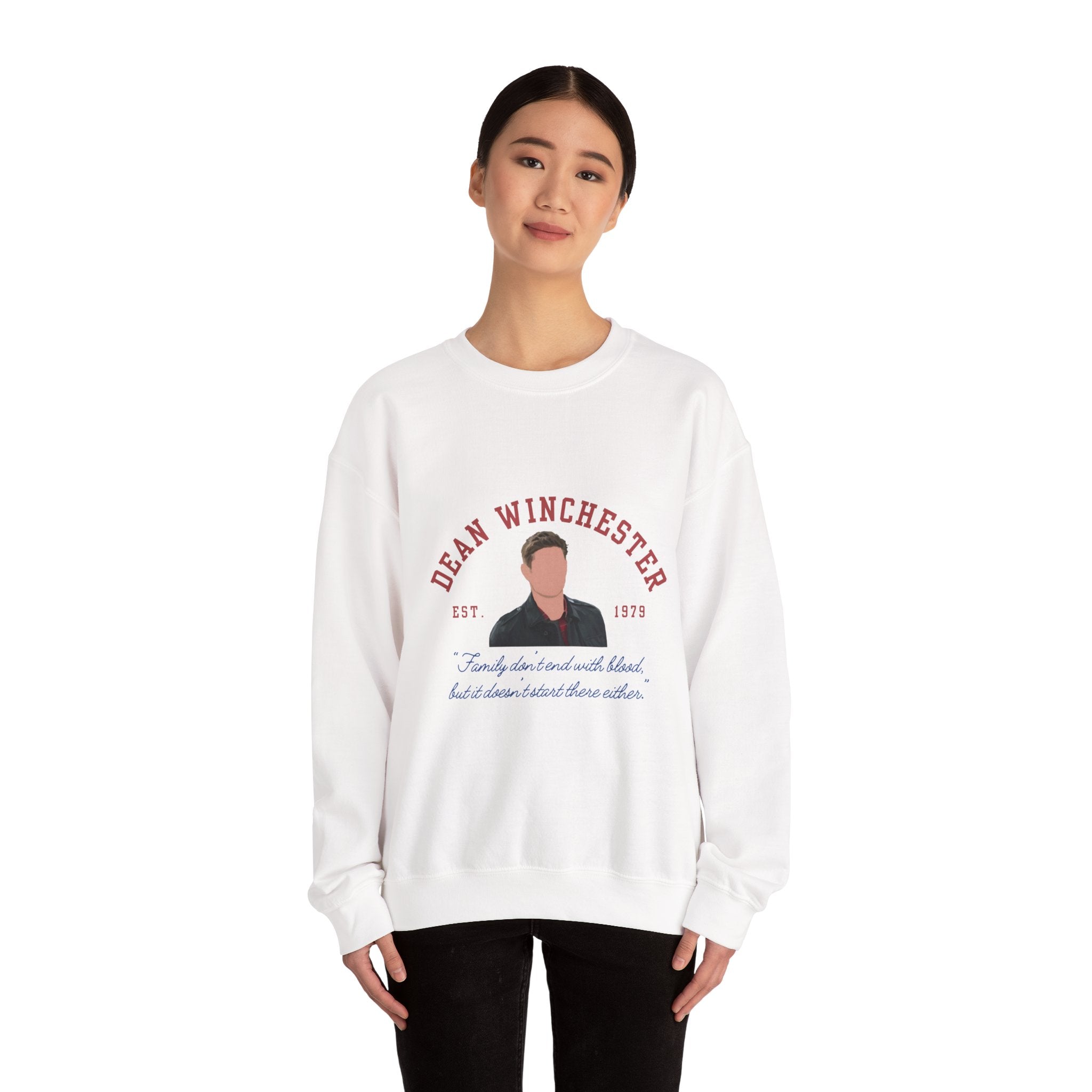 Dean Winchester Supernatural sweatshirt | Faceless Winchester portrait, est. 1979
