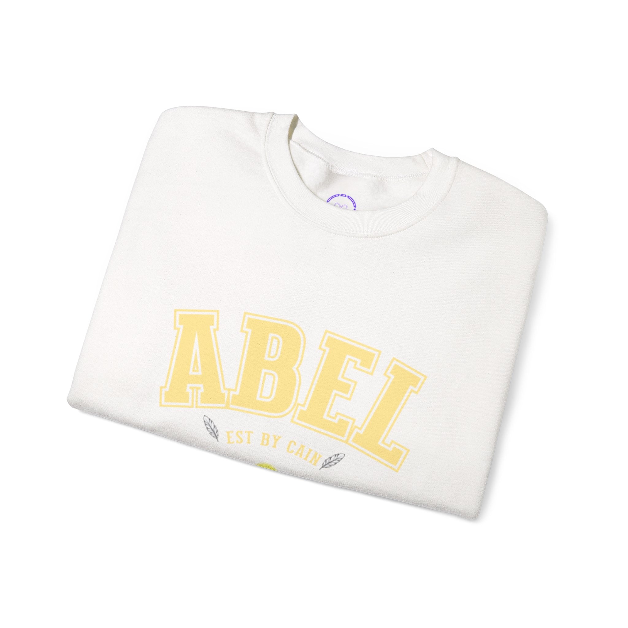 Hazbin Hotel ABEL varsity script sweatshirt | name monogram, collegiate arch logo