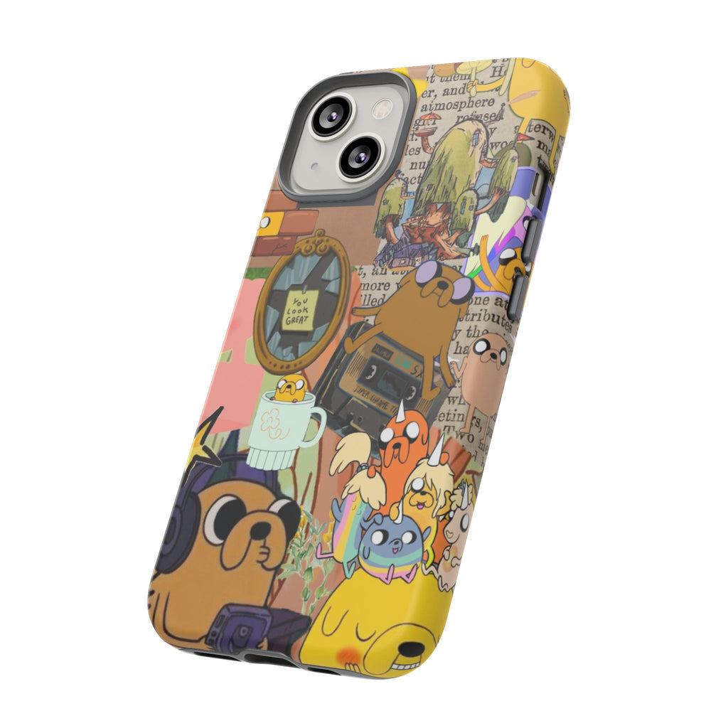 Adventure Time Jake the Dog Cartoon Collage Phone Case | Adventure Dog Character Pattern