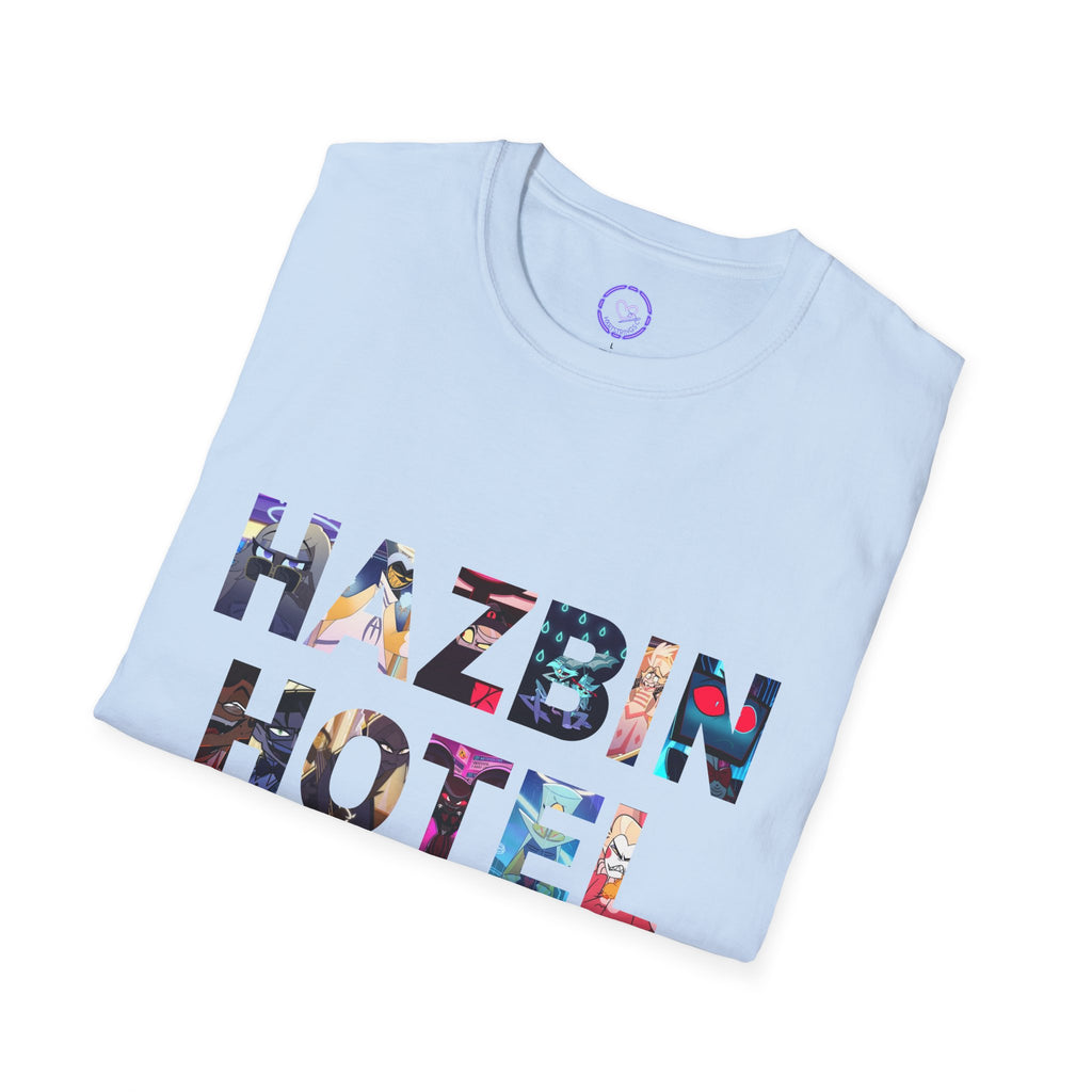 Hazbin Hotel modern text collage T-Shirt | Animated anime merch series typography tee