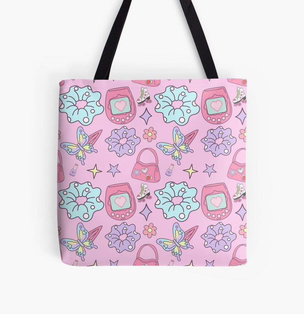 90s Nostalgia Trinkets Seamless Pattern